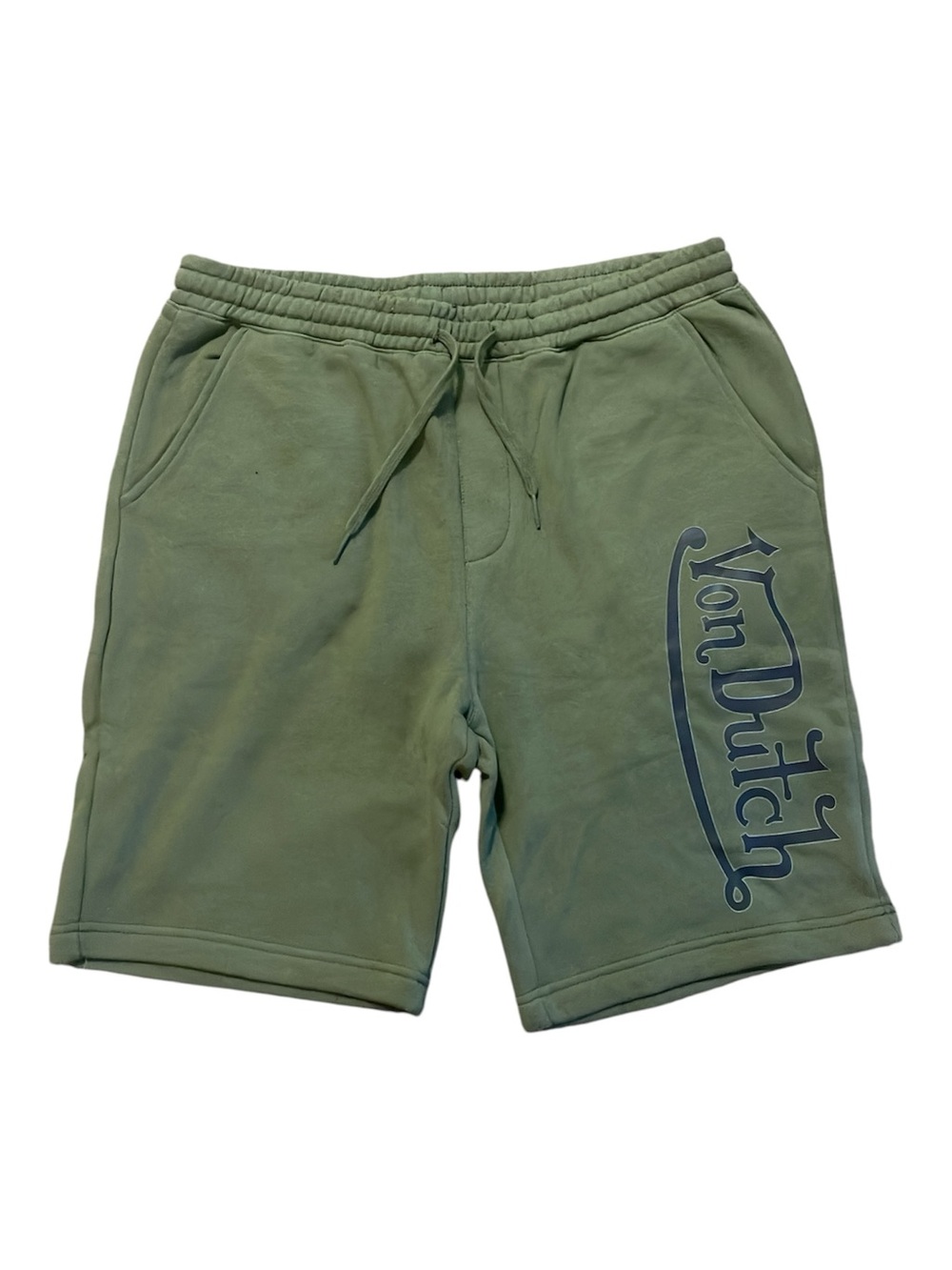 Von Dutch Olive Green Logo Sweatshorts Sz XL